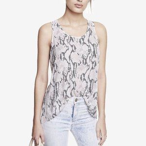 EXPRESS Snakeskin Split Back Blouse